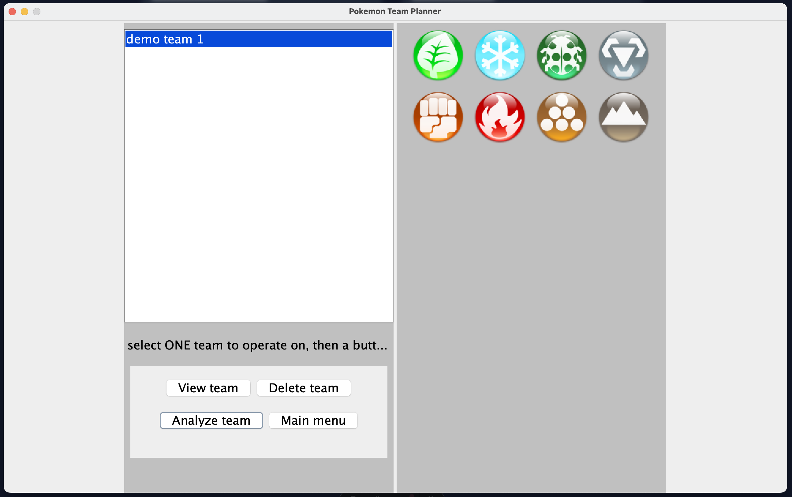 "analyze team" feature